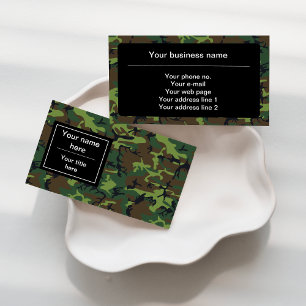 Groene Camo, Camouflage, Militair, Leger Visitekaartje