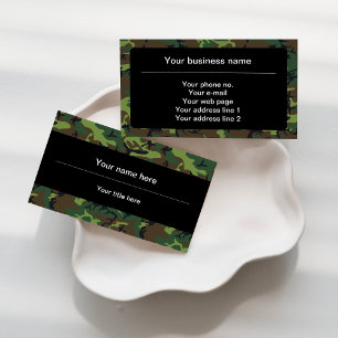 Groene Camo, Camouflage, Militair, Leger Visitekaartje