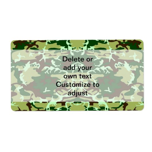Groene camo etiket (Voorkant)