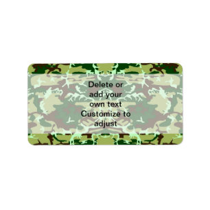 Groene camo etiket