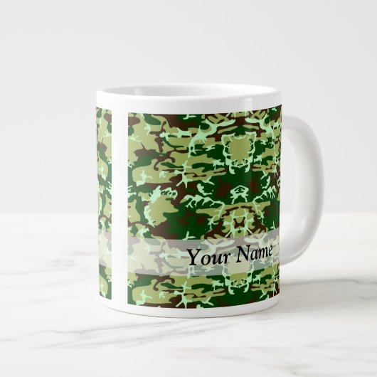 Groene camo jumbo beker (Voorkant rechts)