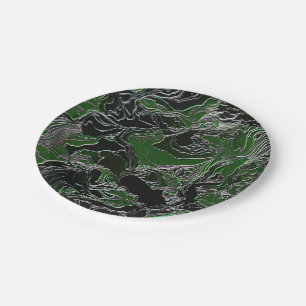 Groene Camo   Papieren Bordje