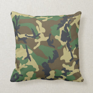 Groene Camo Print Pattern Army Vermoeidheid Kussen