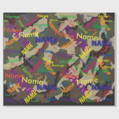 Groene Camo Voeg aangepaste omslagpapier toe Cadeaupapier (Vlak)