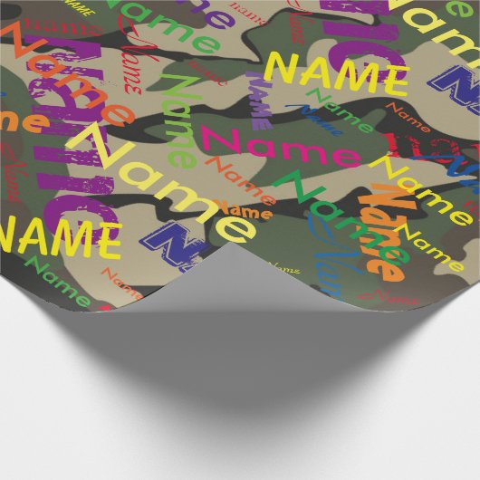 Groene Camo Voeg aangepaste omslagpapier toe Cadeaupapier (Hoek)