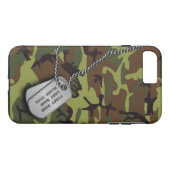 Groene Camo w/Dog Tags Case-Mate iPhone Case (Achterkant (Horizontaal))