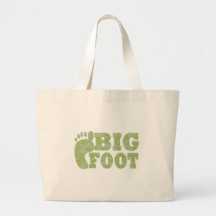 Groene camouflage Bigfoot tekst Grote Tote Bag