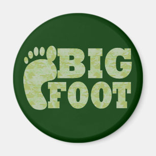 Groene camouflage Bigfoot tekst Magneet
