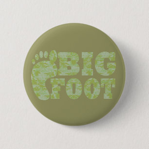 Groene camouflage Bigfoot tekst Ronde Button 5,7 Cm