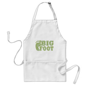 Groene camouflage Bigfoot tekst Standaard Schort