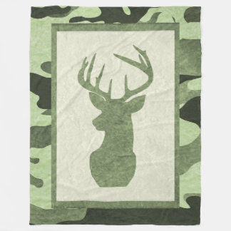 Groene Camouflage Blanket met Deer Fleece Deken