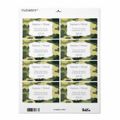 Groene Camouflage Camo Waterfles Favor Etiket (Full Sheet)