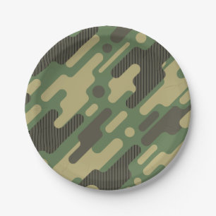 Groene Camouflage. Camp uw Papieren Bordje