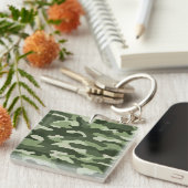 Groene Camouflage Custom Sleutelhanger (Voorkant Rechts)