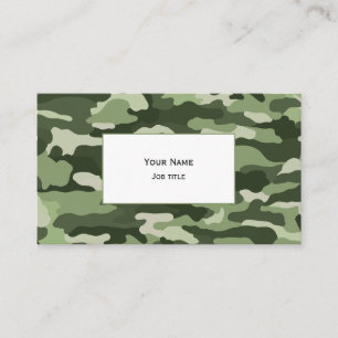Groene Camouflage (effen wit) Visitekaartje