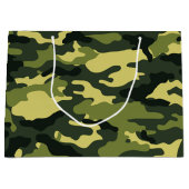 Groene camouflage Grote Gift Bag Large Cadeauzakje (Voorkant)