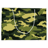 Groene camouflage Grote Gift Bag Large Cadeauzakje (Achterkant)