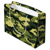 Groene camouflage Grote Gift Bag Large Cadeauzakje (Achterkant Gekanteld)