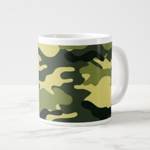 Groene camouflage Jumbo-Mok Grote Koffiekop