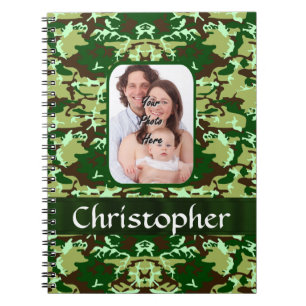 Groene camouflage notitieboek