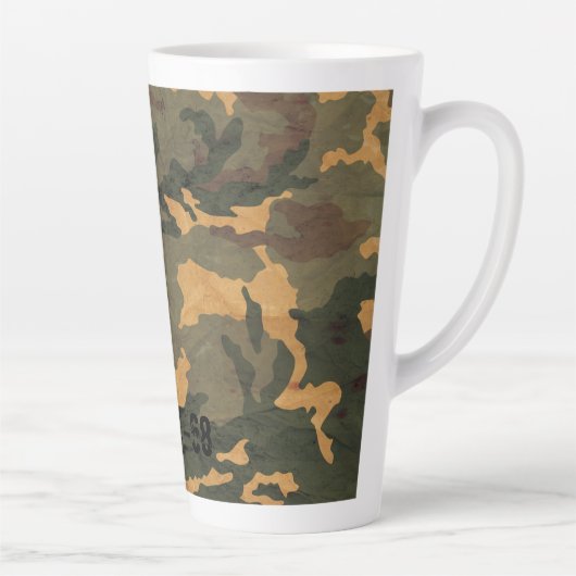 Groene camouflage patroon  2020 latte mok (Rechts)