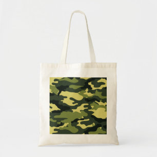 Groene camouflage tote bag