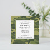 Groene Camouflage Verjaardagsfeestje Kaart (Staand voorkant)