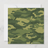 Groene Camouflage Verjaardagsfeestje Kaart (Achterkant)