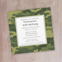 Groene Camouflage Verjaardagsfeestje