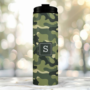 Groene Camouflage voor buitenjacht monogrammed Thermosbeker