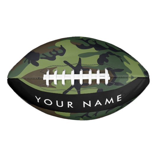 Groene camouflagepatroon, Jouw naam, personalisere American Football (Voorkant)
