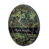 Groene camouflagepatroon, Jouw naam, personalisere Dartbord (Voorkant Rechts)