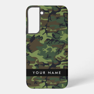 Groene camouflagepatroon, Jouw naam, personalisere Samsung Galaxy Hoesje
