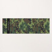 Groene camouflagepatroon, Jouw naam, personalisere Yogamat (Achterkant (horizontaal))