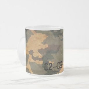 Groene camouflagepatroon vintage 2020 matglas koffiemok