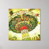 Groene carnaval swing rit foto stijlvol canvas afdruk (Voorkant)