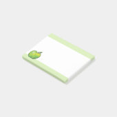 Groene Cartoon Apple Fruit Illustration Post-it® Notes (Schuin)