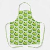 Groene Cartoon Apple Fruit Pattern Schort (Voorkant)