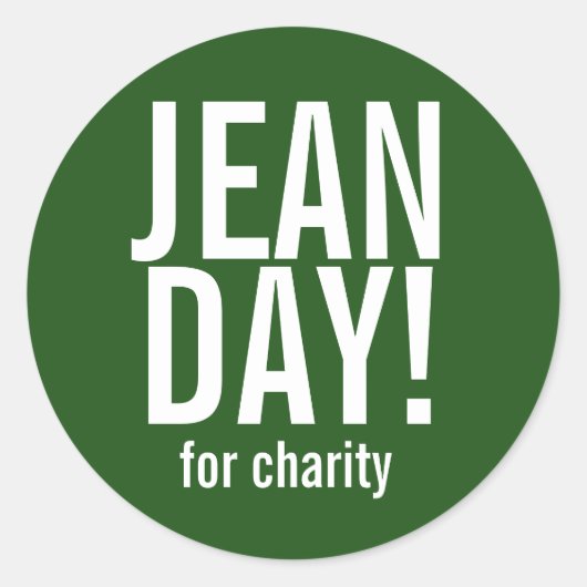 Groene Casual Jean Day Stickers (Voorkant)