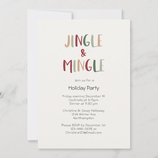 Groene Casual kerst met kleurrijke kersttaarten en Kaart (Voorkant)