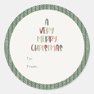 Groene Casual kleurrijke kerstcadeautjes Ronde Sticker