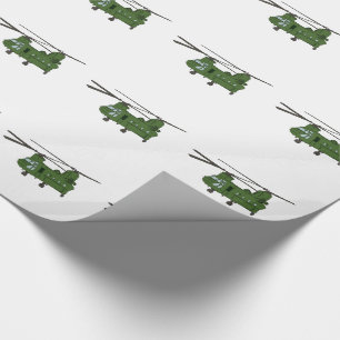 Groene CH-47 Chinese militaire helikopter Cadeaupapier