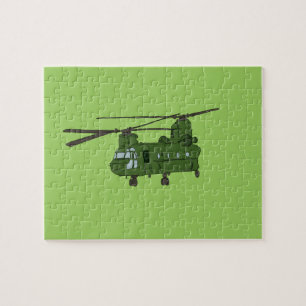 Groene CH-47 Chinese militaire helikopter Legpuzzel