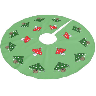 Groene champignons kerstboom rok