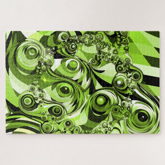 groene chaos puzzel legpuzzel (Horizontaal)