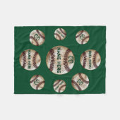 Groene Cheap Baseball Blanket, honkbalteam cadeaut Fleece Deken (Voorkant (Horizontaal))