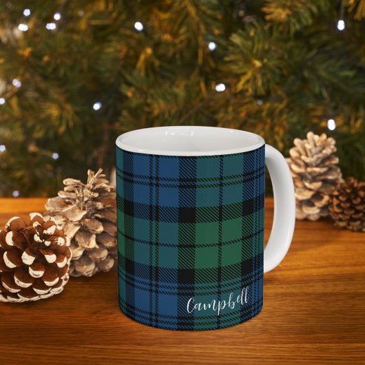 Groene Check geruite rustieke Custom Campbell Tart Koffiemok