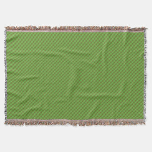 Groene check Gingham Throw Blanket in landstijl Deken