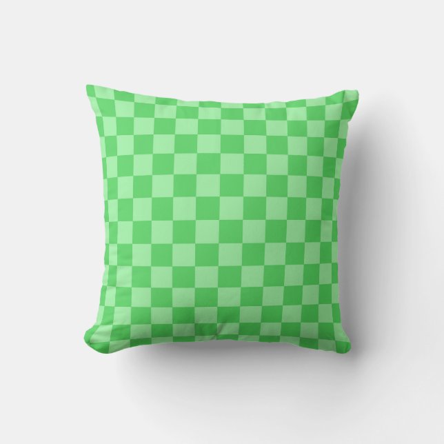 Groene Check Kussen (Voorkant)