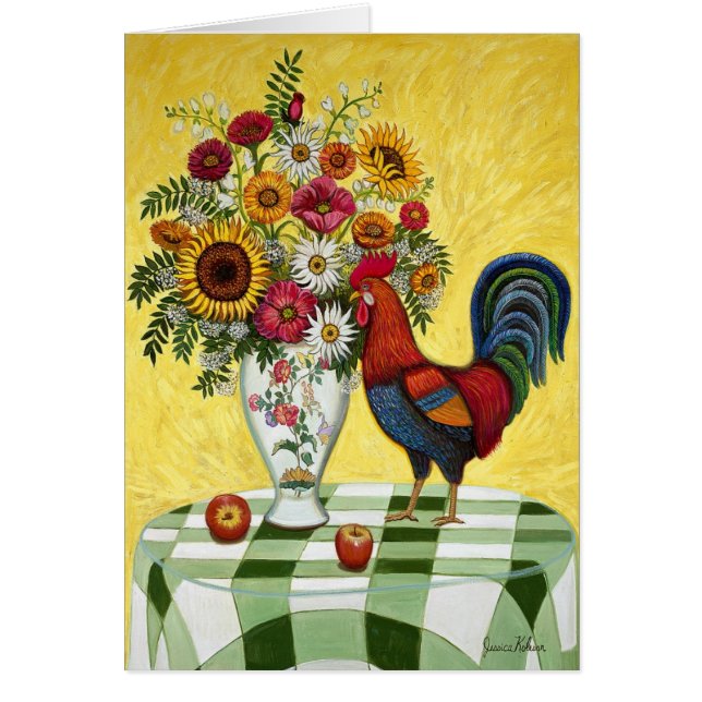 Groene Check Rooster-kaart (Voorkant)